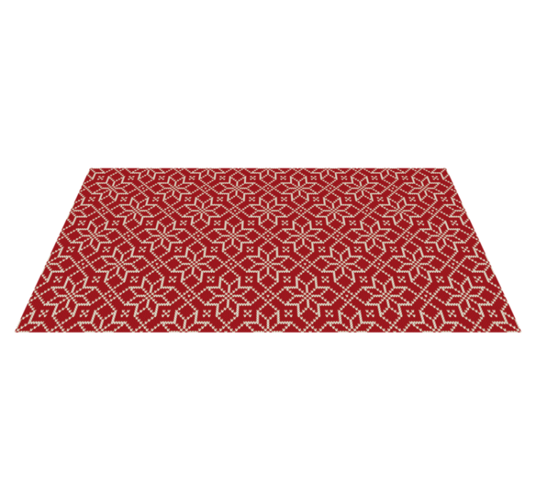 Tapis vinyle bébé motif ornemental rouge - TenStickers