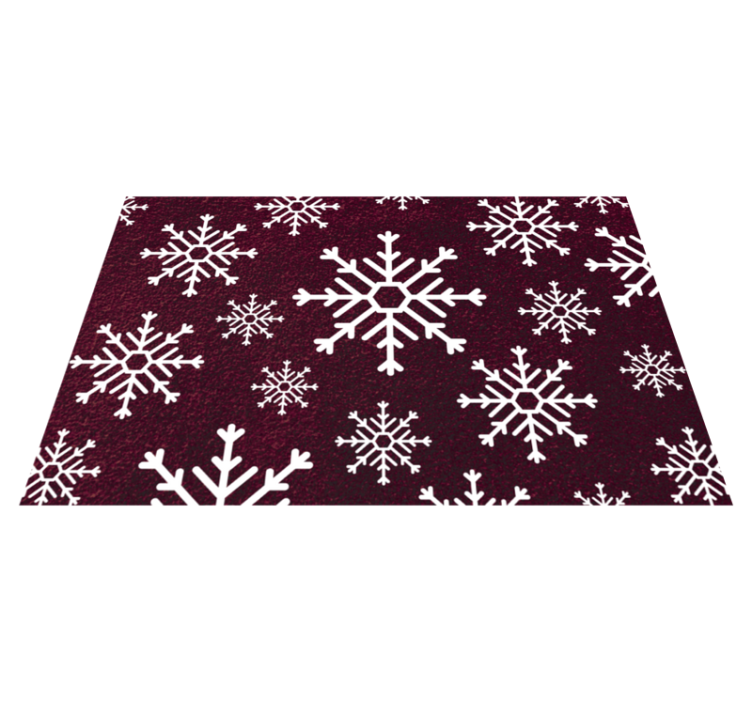 Tapis vinyle noël flocons de neige festifs - TenStickers