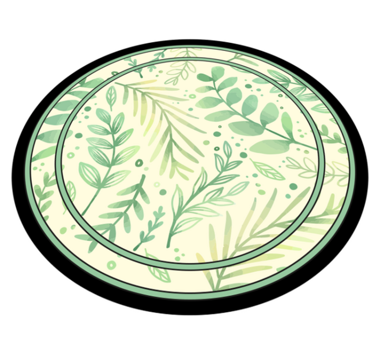 Tapis vinyle plantes accent de motif botanique - TenStickers