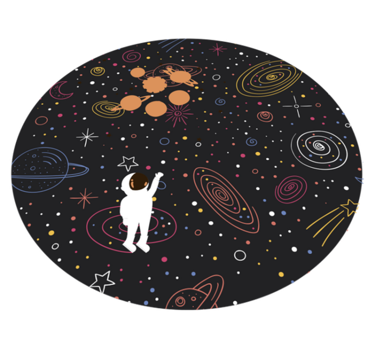 Tapis vinyle pour enfants motif d'exploration spatiale - TenStickers