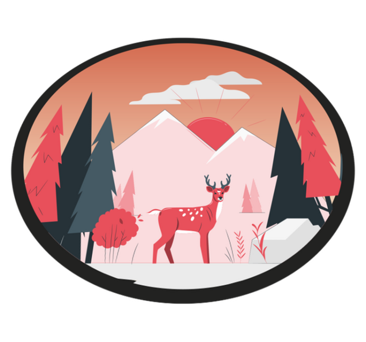 Tapis vinyle nature vue de milieu naturel sauvage paisible - TenStickers