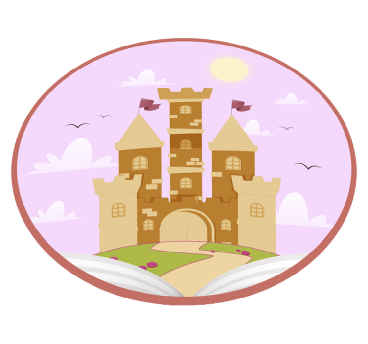 Tapis vinyle pour enfants château de conte de fées - TenStickers