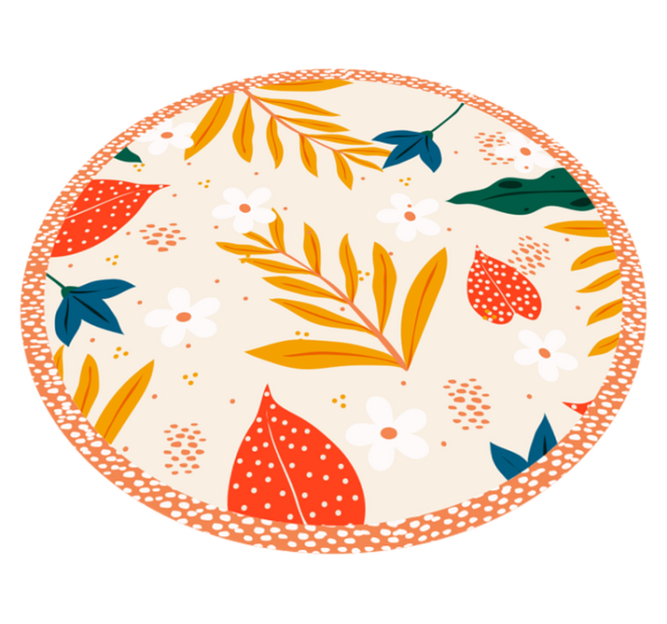 Tapis vinyle plantes motif botanique automnal - TenStickers