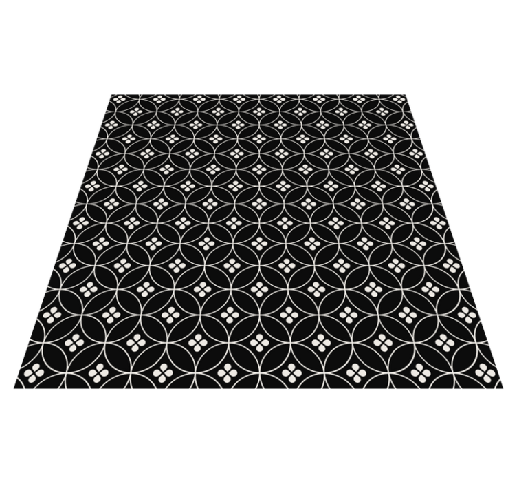 Tapis vinyle géométrique graphisme de cercle géométrique - TenStickers