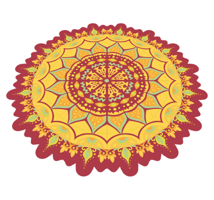 Tapis vinyle mandala art de sol mandala - TenStickers