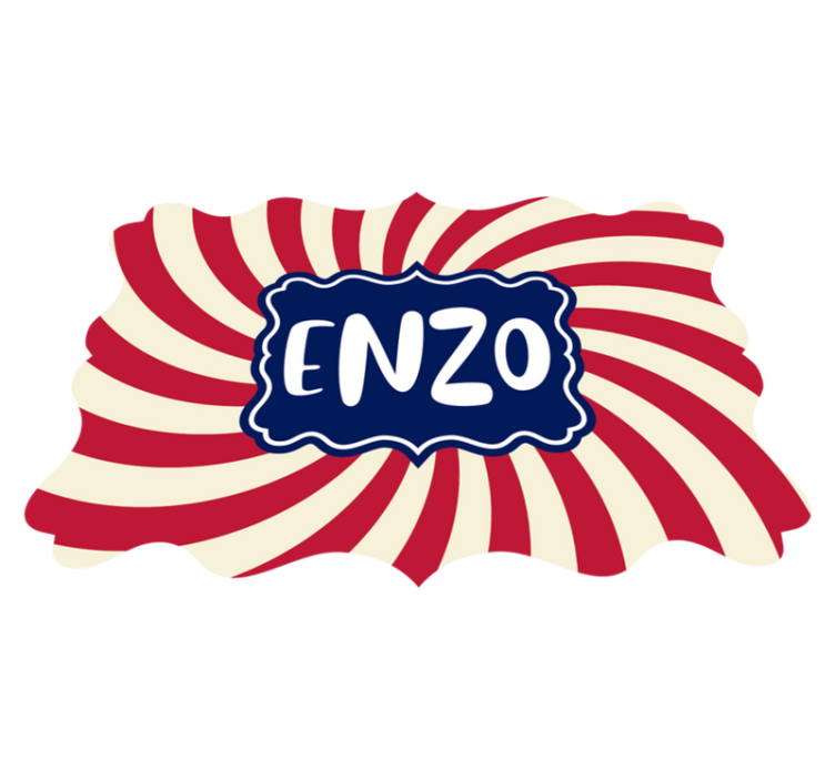 tapis vinyle avec nom Cirque avec nom - TenStickers