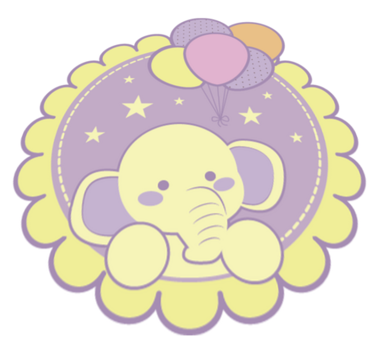 Tapis vinyle pour enfants ballons d'éléphant - TenStickers