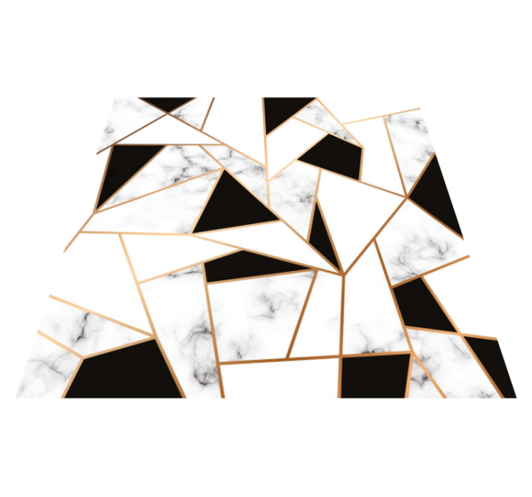 Tapis vinyle moderne marbre géométrique - TenStickers