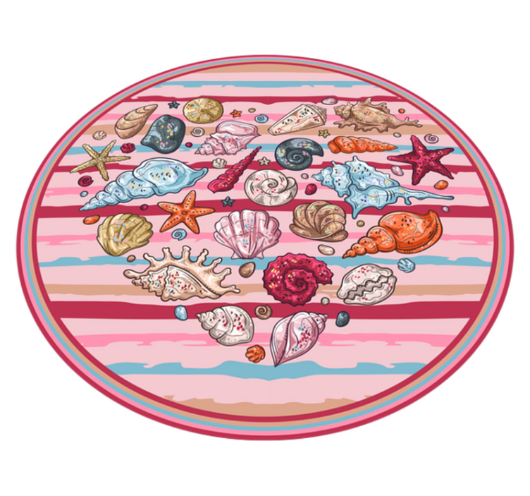 Tapis vinyle animal trésors du bord de mer - TenStickers