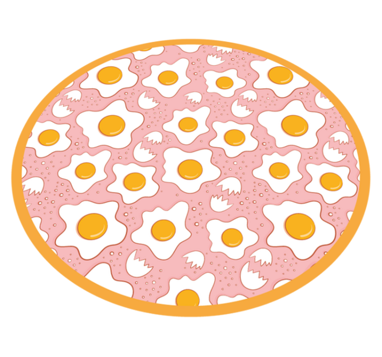 Tapis vinyle pour enfants motif d'oeuf circulaire - TenStickers