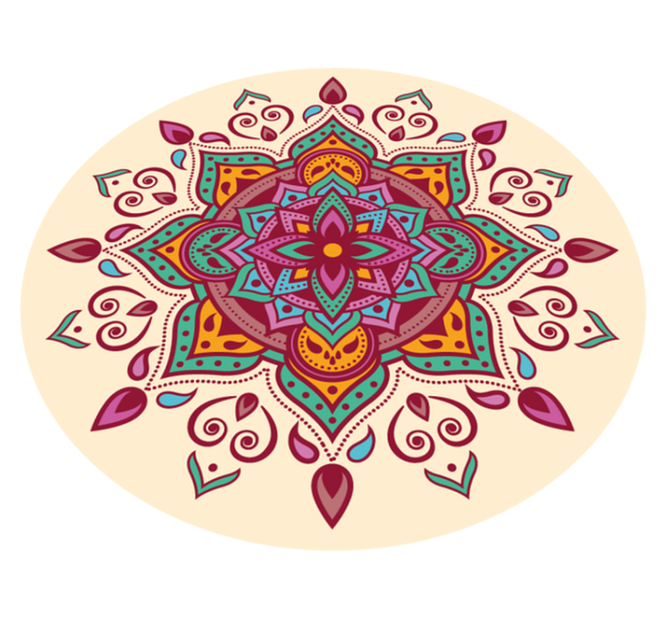 Tapis vinyle mandala art de mandala - TenStickers