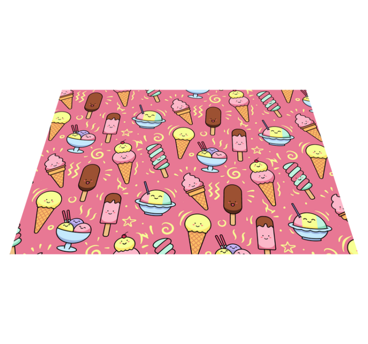Tapis vinyle pour enfants motif de dessert ludique - TenStickers