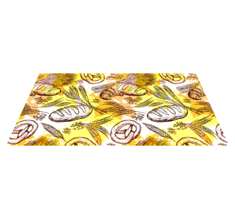 Tapis vinyle boulangerie jaune - TenStickers