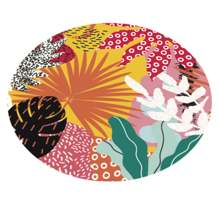 Tapis vinyle plantes harmonie botanique tropicale - TenStickers