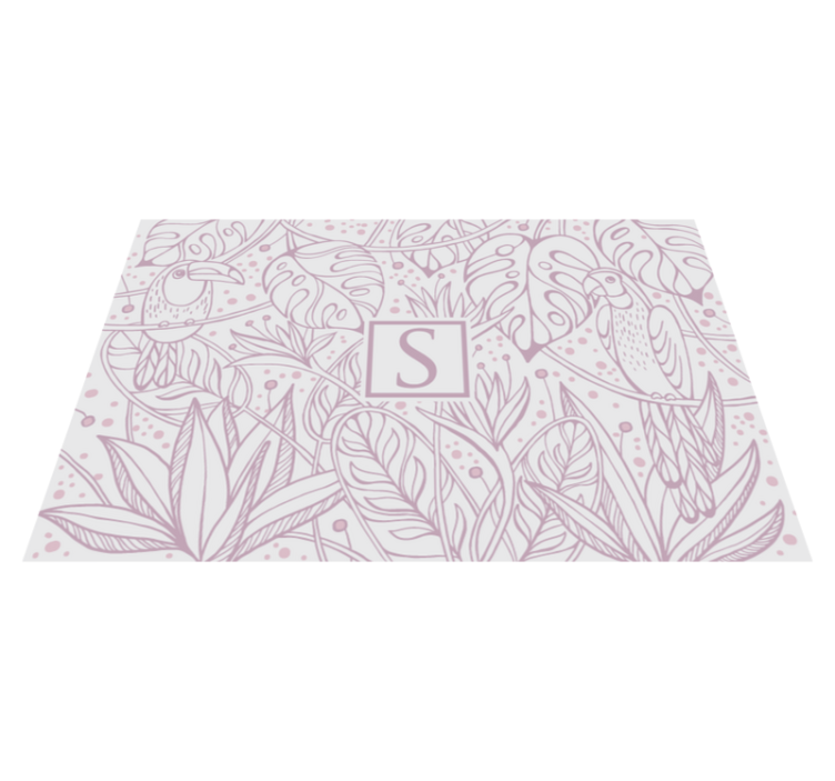 Tapis vinyles personnalisable motif jungle personnalisé - TenStickers