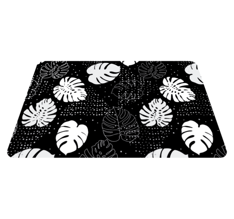 Tapis vinyle plantes botanique monochrome - TenStickers