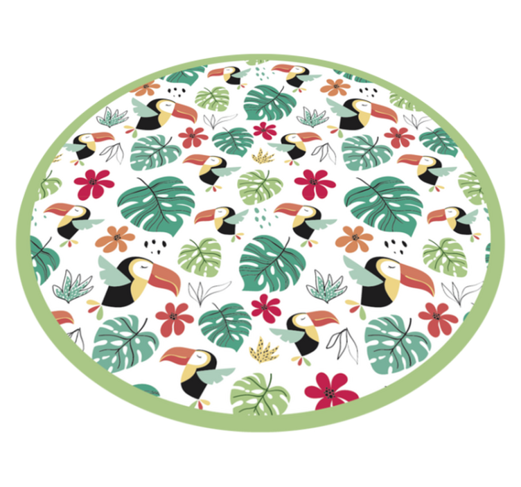 Tapis vinyle animal motif toucan tropical - TenStickers