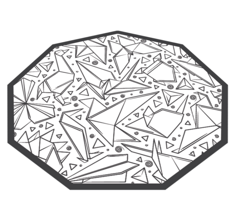 Tapis vinyle géométrique octogone de formes géométriques - TenStickers