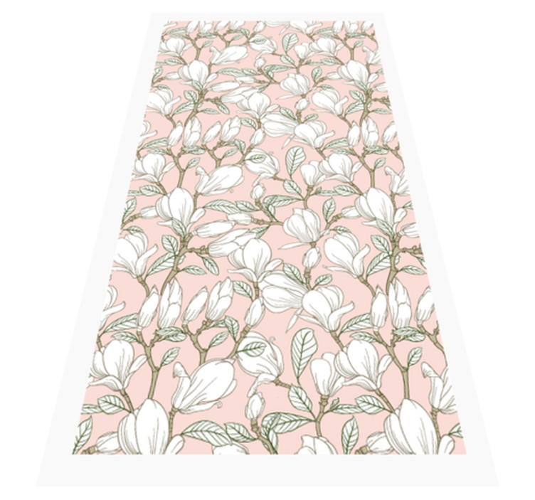 Tapis vinyle plantes illustration florale - TenStickers