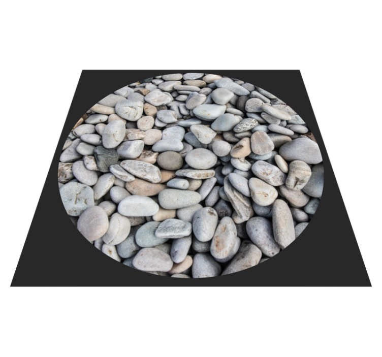 Tapis vinyle texture surface de galets - TenStickers