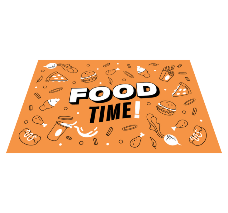 Tapis vinyle cuisine illustration de l'heure du repas - TenStickers