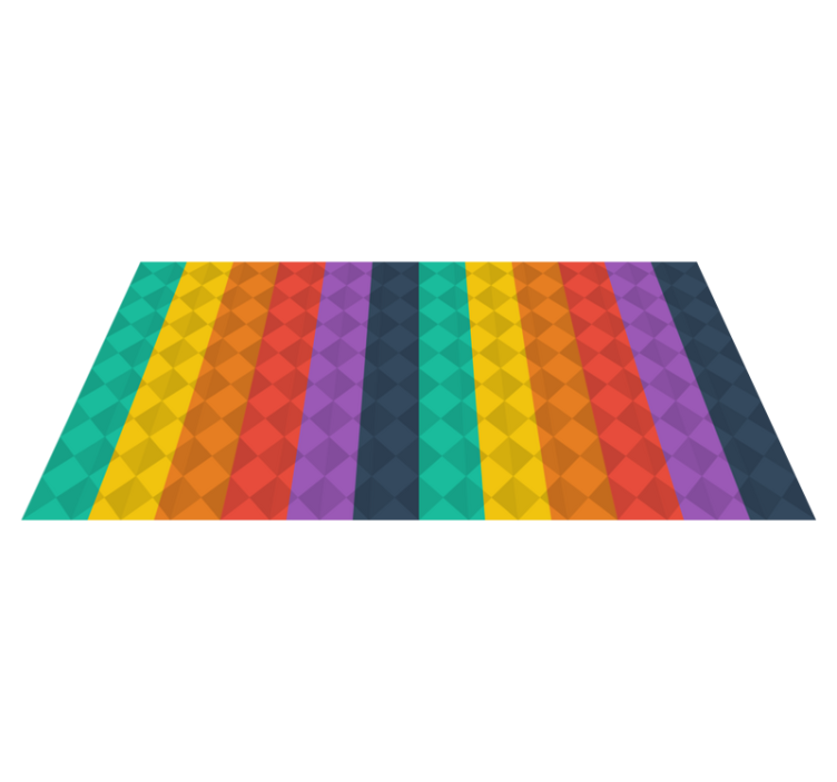 Tapis vinyle géométrique spectre géométrique coloré - TenStickers