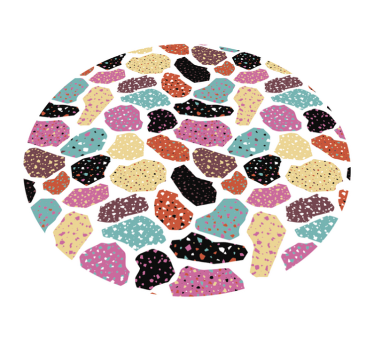 Tapis vinyle motif animal terrazzo moucheté - TenStickers