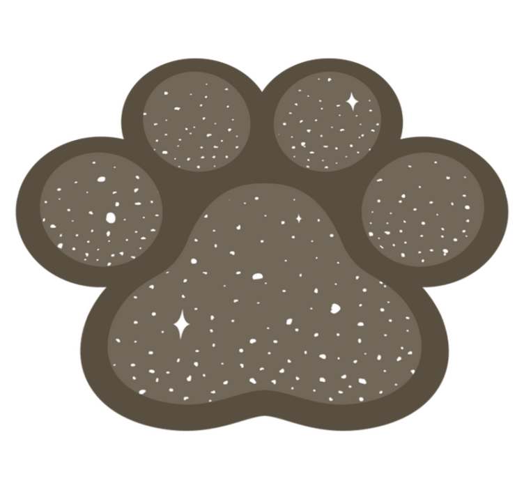 tapis vinyle animal Patte de chien tapis vinylee - TenStickers