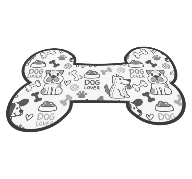 Tapis vinyle animal caractère ludique du chiot - TenStickers
