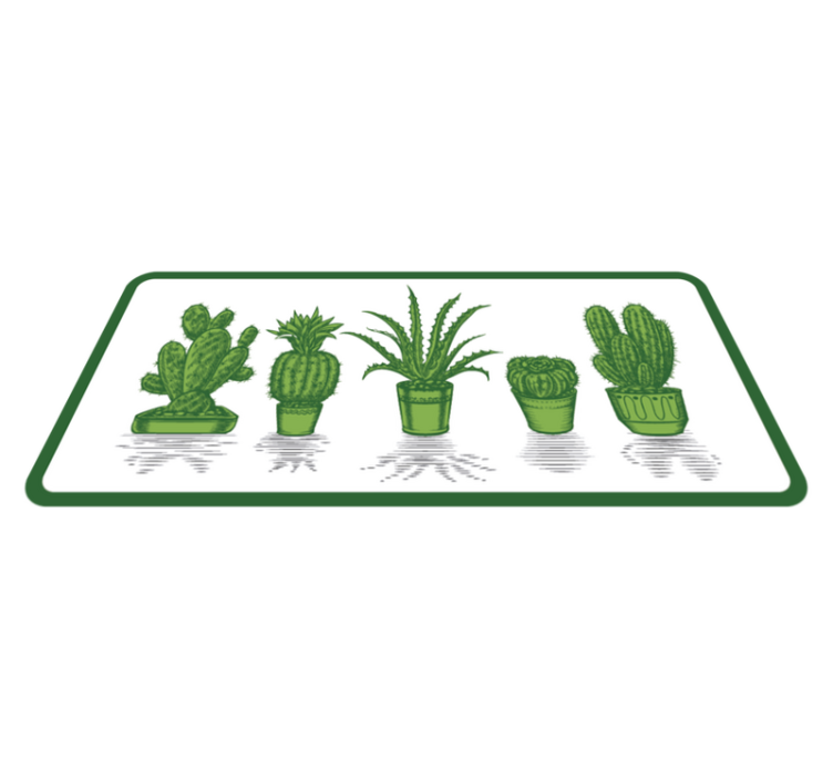 Tapis vinyle plantes collection de cactus - TenStickers