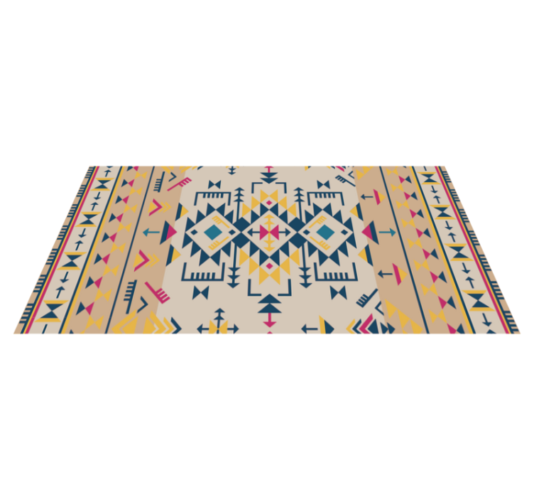 Tapis vinyle géométrique décor à motifs géométriques - TenStickers