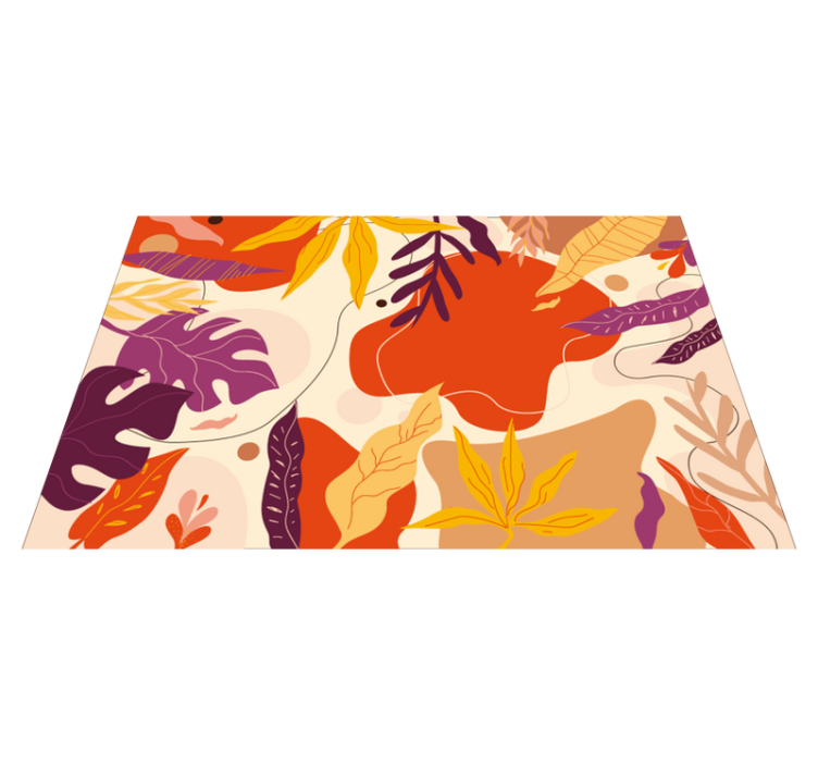 Tapis vinyle nature modèles de feuillage d'automne - TenStickers