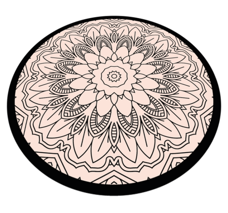 Tapis vinyle mandala simplicité mandala - TenStickers
