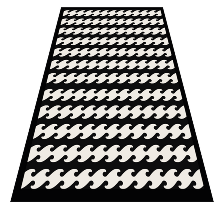 tapis vinyle moderne noir et blanc  - TenStickers