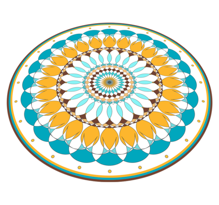 Tapis vinyle mandala cercles concentriques mandala - TenStickers
