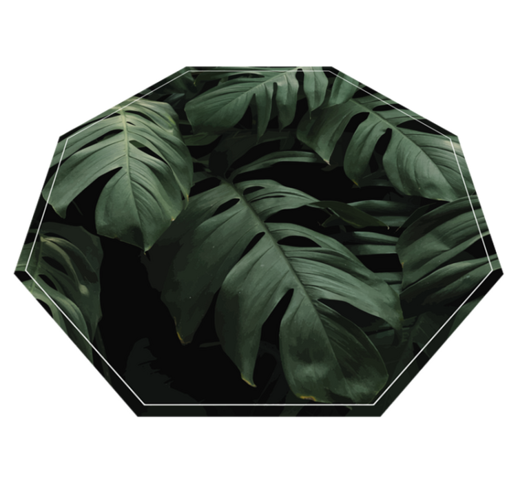 Tapis vinyle plantes motif de feuille tropicale - TenStickers