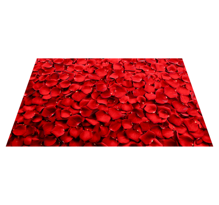 Tapis vinyle plantes tableau de pétales rouges - TenStickers