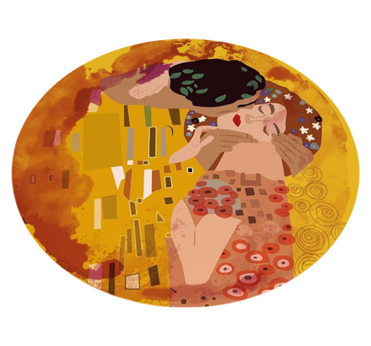 Tapis vinyle vintage Le baiser de Klimt - TenStickers