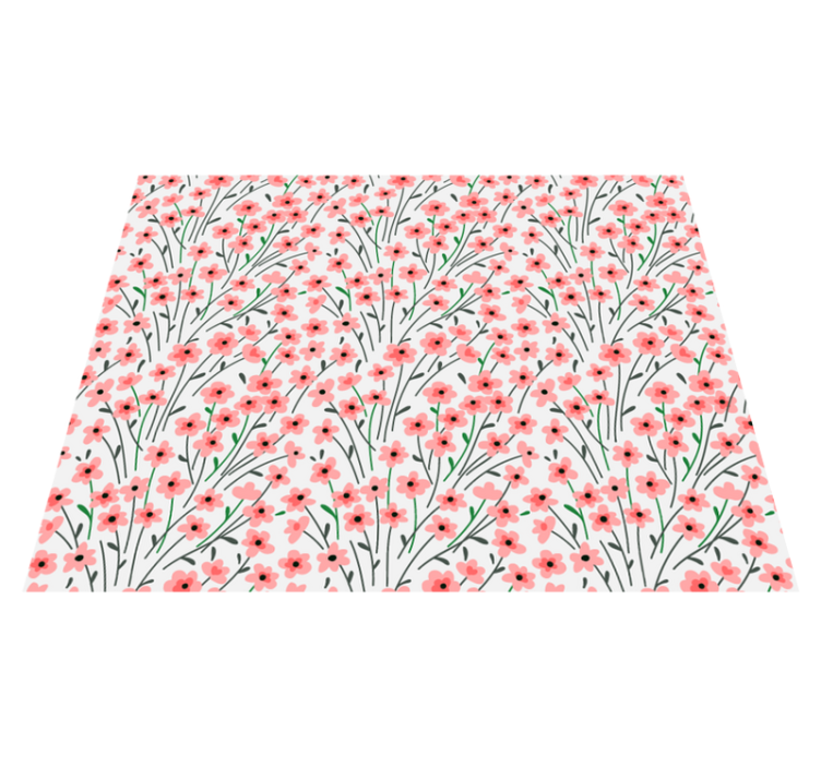 Tapis vinyle plantes conception de fleurs florales - TenStickers