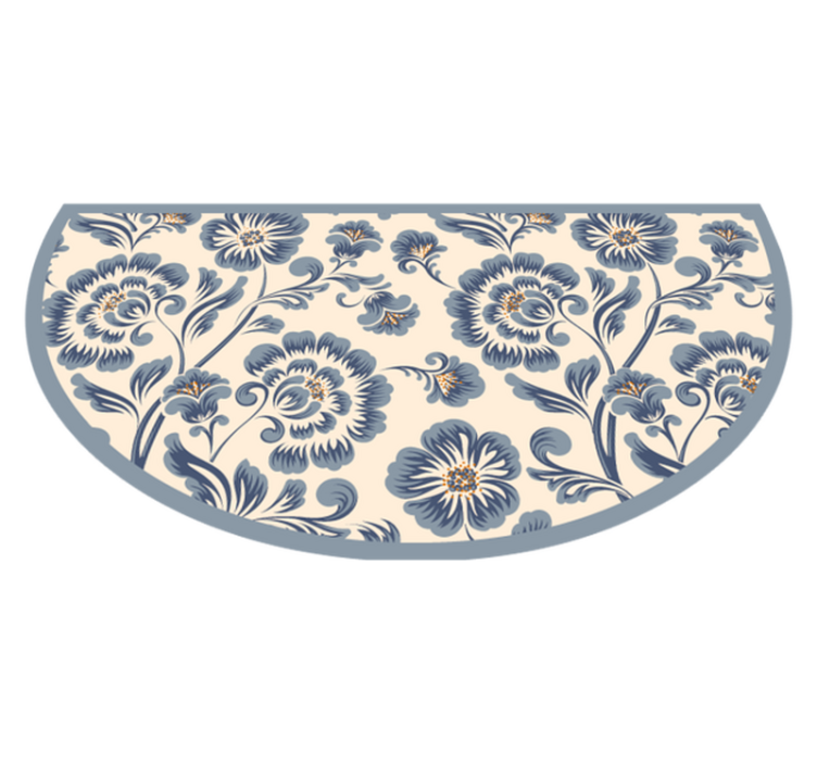 Tapis vinyle plantes rehausseur d'entrée floral - TenStickers
