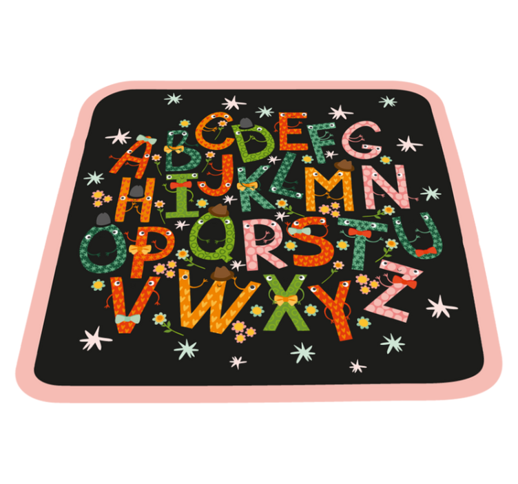 Tapis vinyle alphabet enchantement alphabet - TenStickers