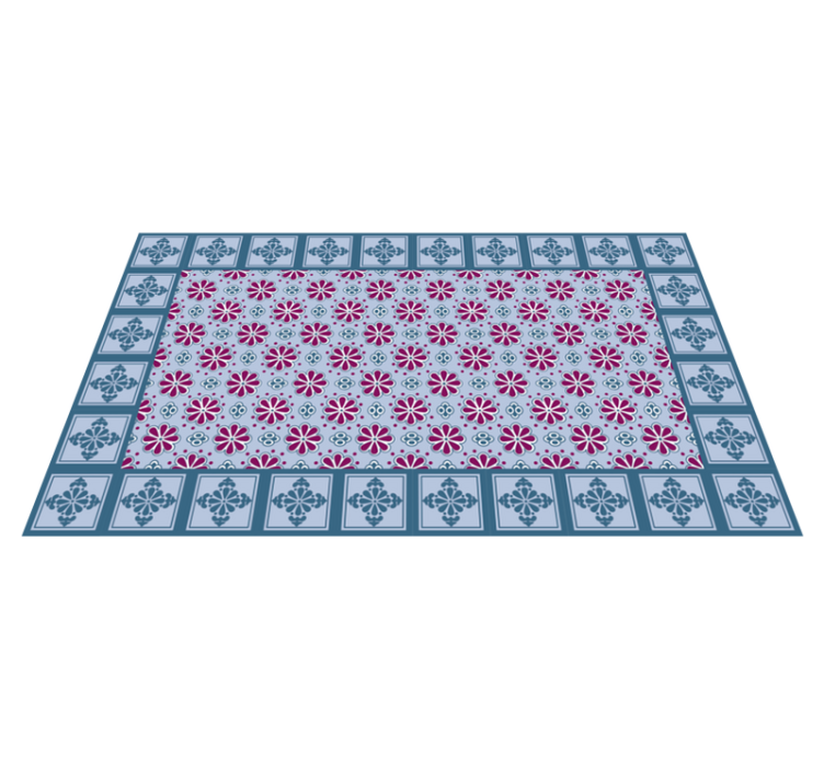 Tapis vinyle carreaux de ciment carrelage à motifs ornés - TenStickers