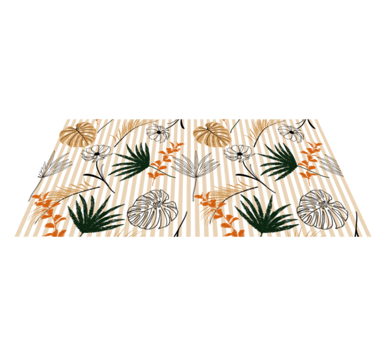 Tapis vinyle plantes thème botanique - TenStickers