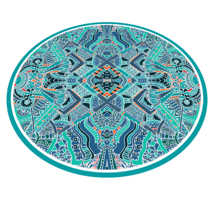 Tapis vinyle mandala circularité - TenStickers