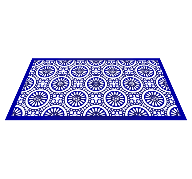 Tapis vinyle mandala motif mandala circulaire - TenStickers