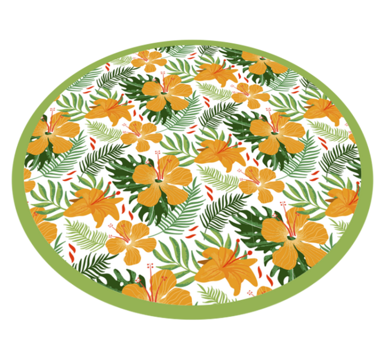 Tapis vinyle plantes harmonie florale tropicale - TenStickers
