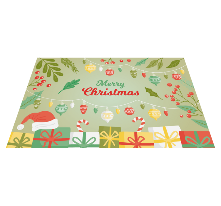 Tapis vinyle noël salutations festives et saisonnières - TenStickers