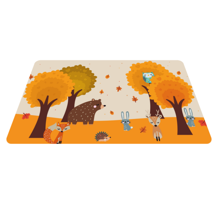 tapis vinyle animaux sauvages mignons - TenStickers