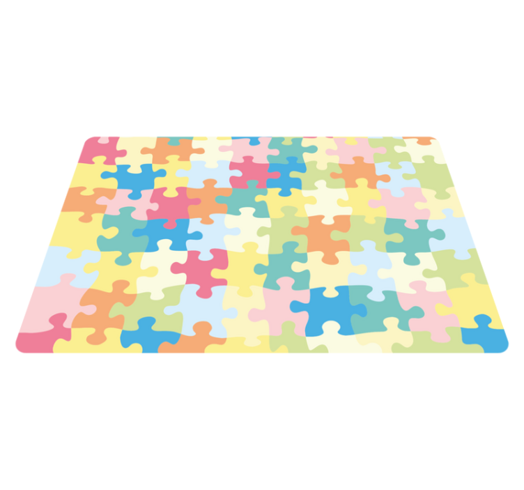 Tapis vinyle enfant modèle de puzzle - TenStickers