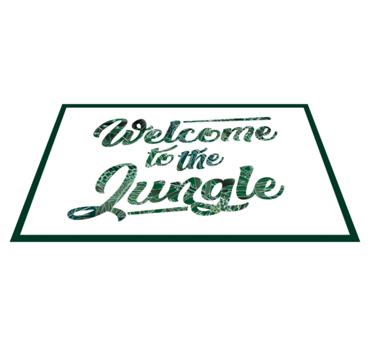 Tapis vinyle citation phrase de bienvenue dans la jungle - TenStickers